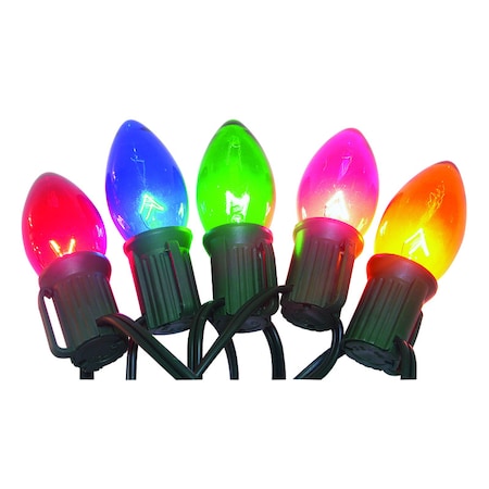 Celebrations Celebrations Incandescent C7 Multicolored 25 ct String Christmas Lights 24 ft. B42U4211